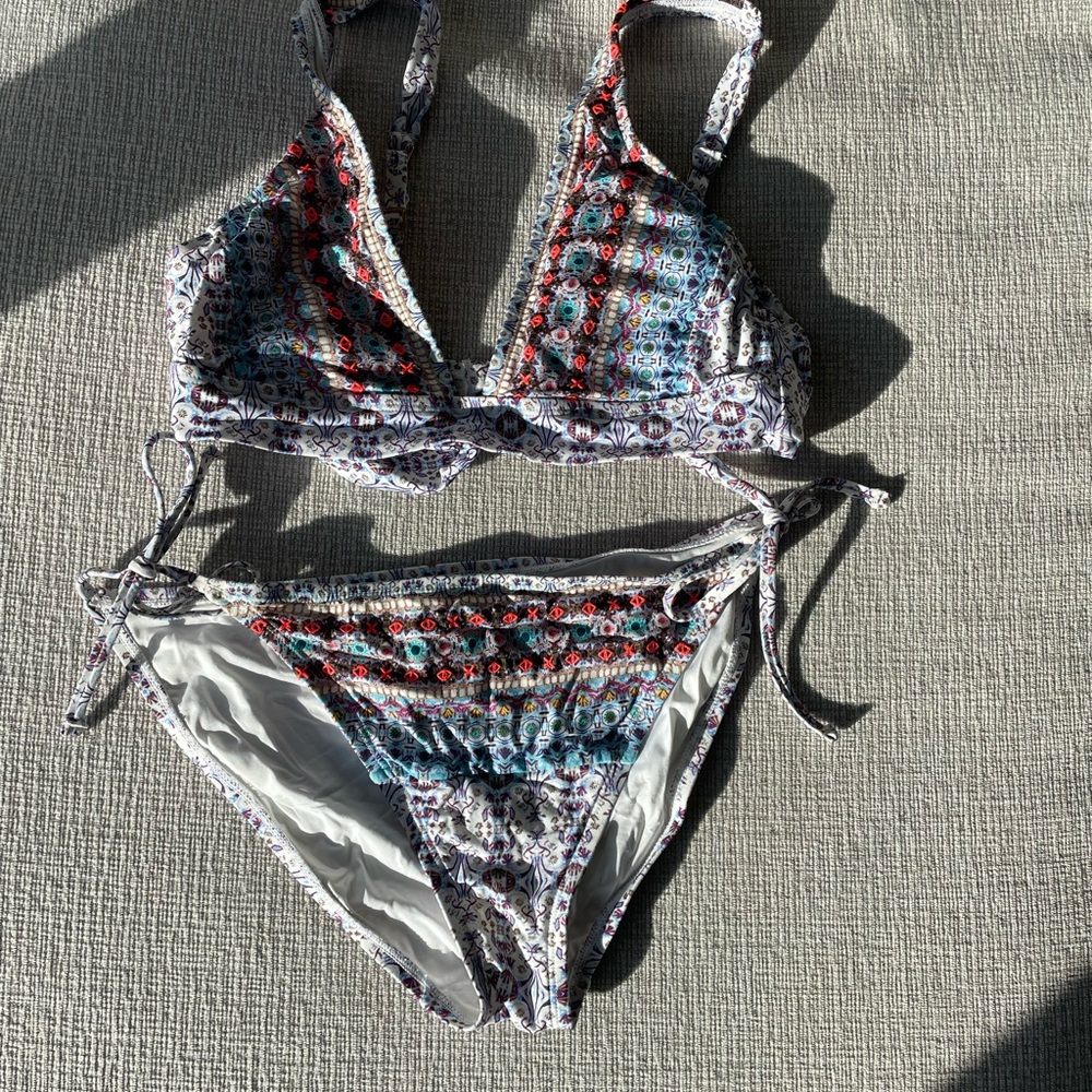 LA Blanca Colorful Patterned Bikini Set